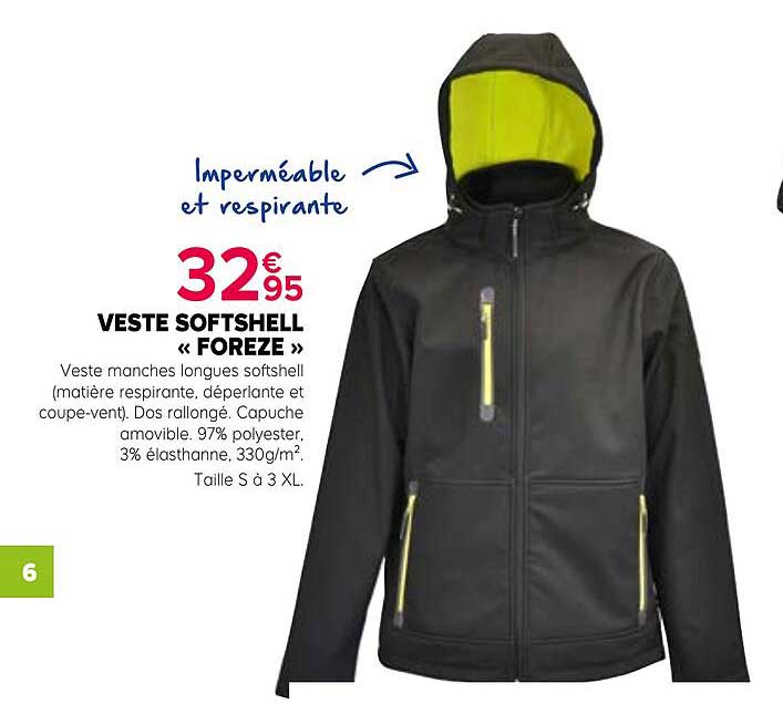 VESTE SOFTSHELL « FOREZE »