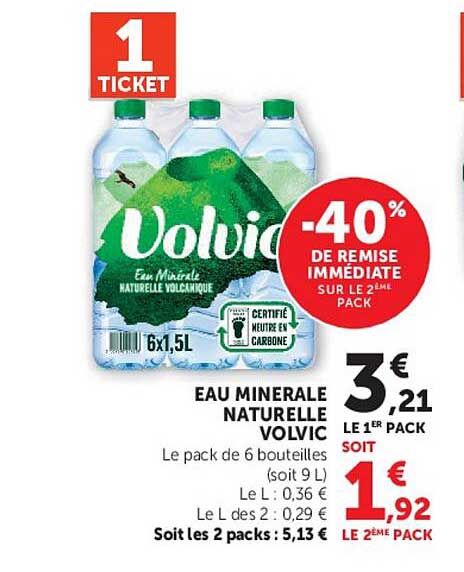 Volvic Eau minérale naturelle 6x1,5L