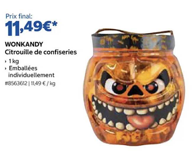 WONKANDY Citrouille de confiseries