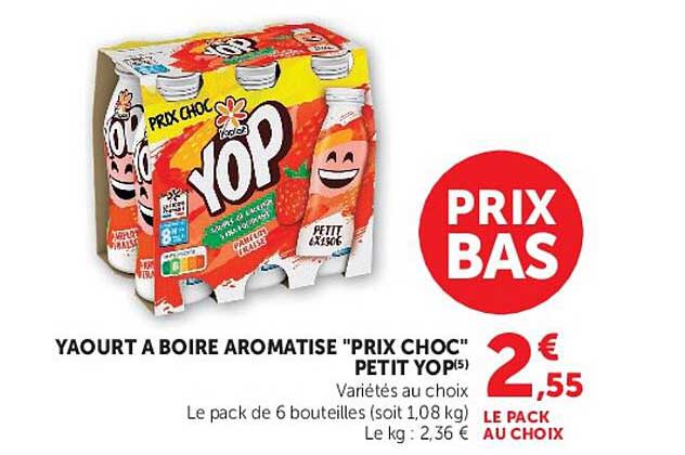 YAOURT A BOIRE AROMATISE "PRIX CHOC" PETIT YOP(5)