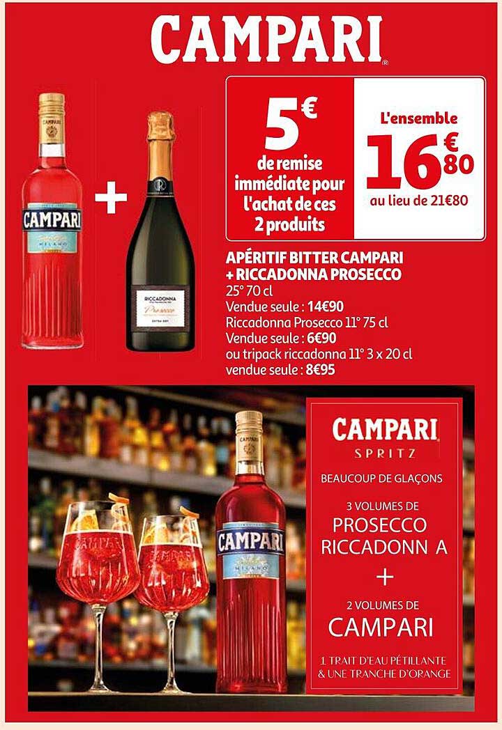 APERITIF BITTER CAMPARI + RICCADONNA PROSECCO