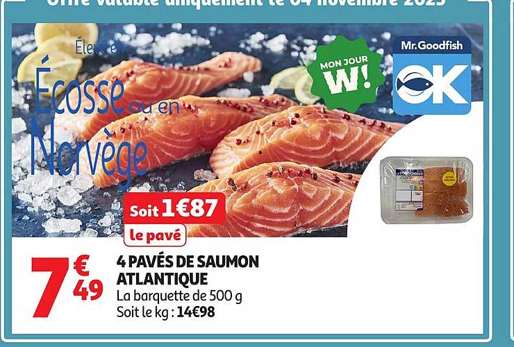 4 PAVÉS DE SAUMON ATLANTIQUE