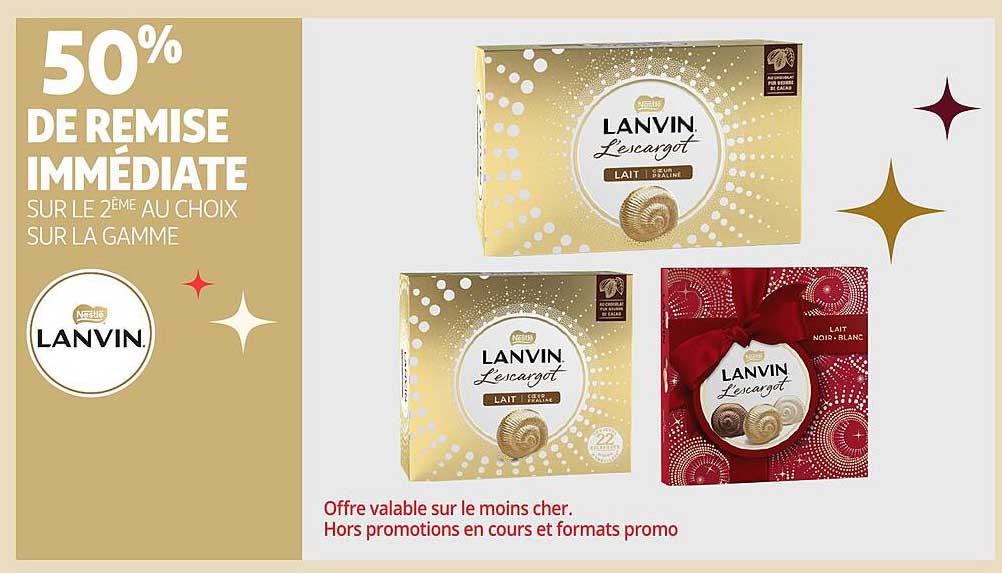 50% DE REMISE IMMÉDIATE SUR LE 2ÈME AU CHOIX SUR LA GAMME