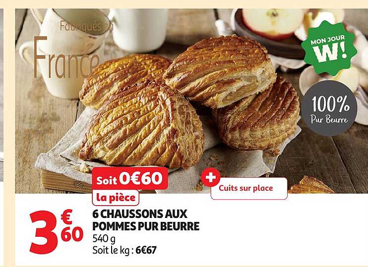 6 CHAUSSONS AUX POMMES PUR BEURRE