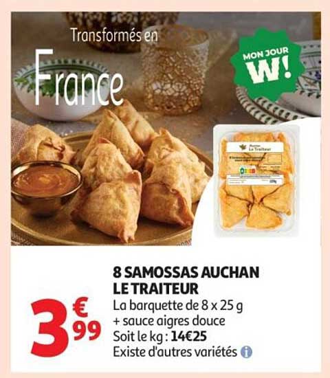 8 SAMOSSAS AUCHAN LE TRAITEUR