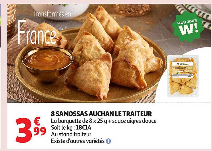 8 SAMOSSAS AUCHAN LE TRAITEUR