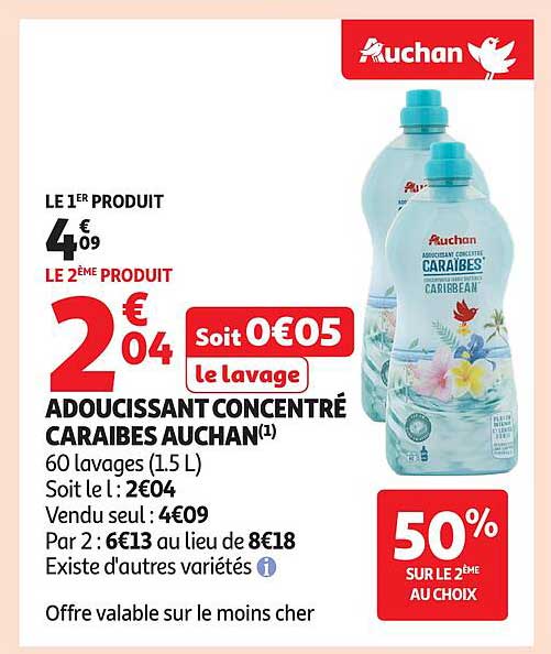 ADOUCISSANT CONCENTRÉ CARAIBES AUCHAN