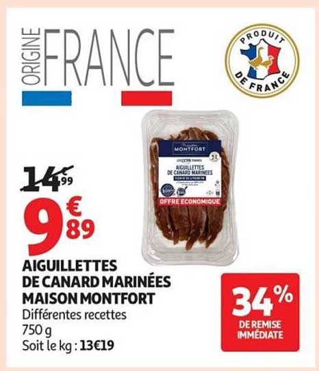 AIGUILLETTES DE CANARD MARINÉES MAISON MONTFORT