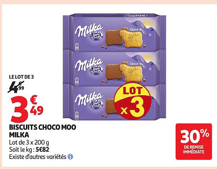 BISCUITS CHOCO MOO MILKA