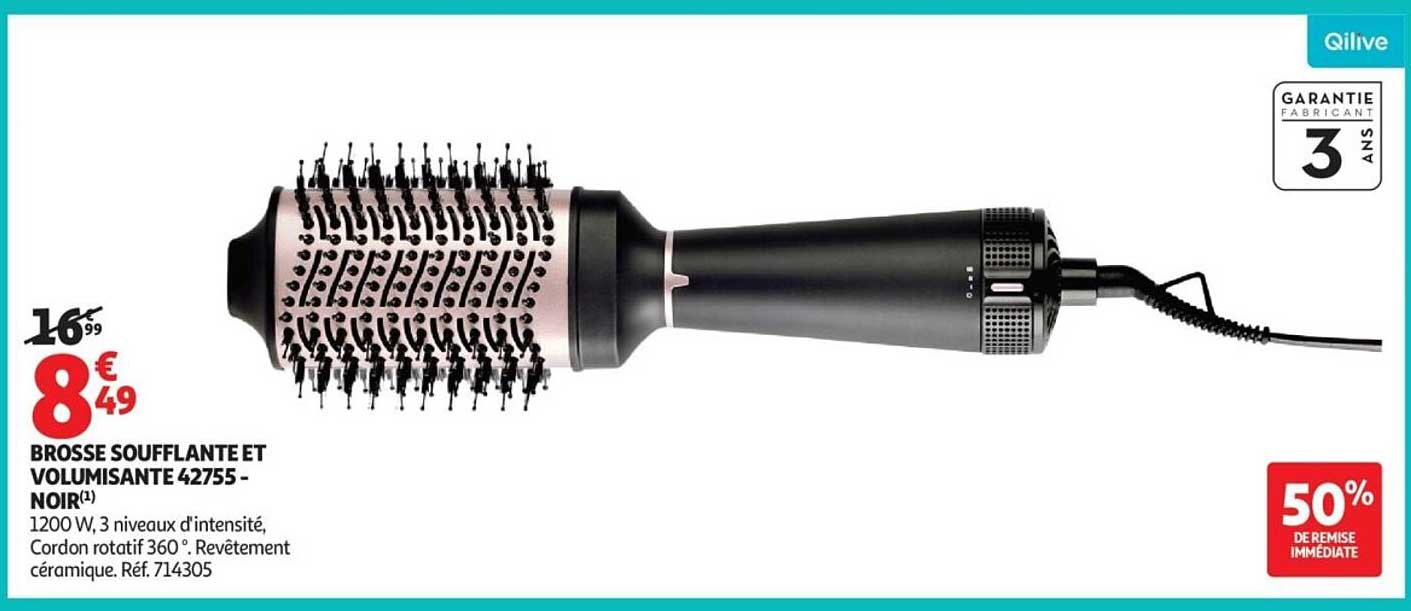 BROSSE SOUFFLANTE ET VOLUMISANTE 42755 - NOIR