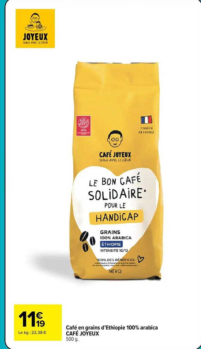 Café en grains d’Éthiopie 100% arabica