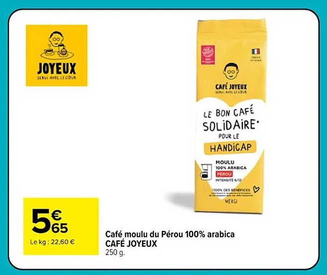 Café moulu du Pérou 100% arabica