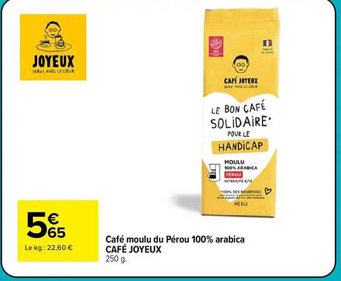 Café moulu du Pérou 100% arabica