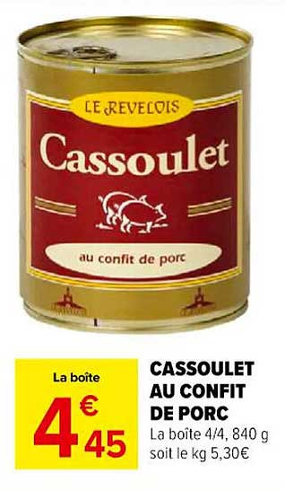 CASSOULET AU CONFIT DE PORC