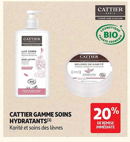 CATTIER GAMME SOINS HYDRATANTS