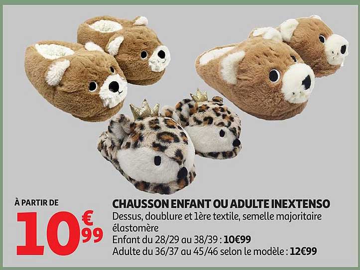 CHAUSSON ENFANT OU ADULTE INEXTENSO