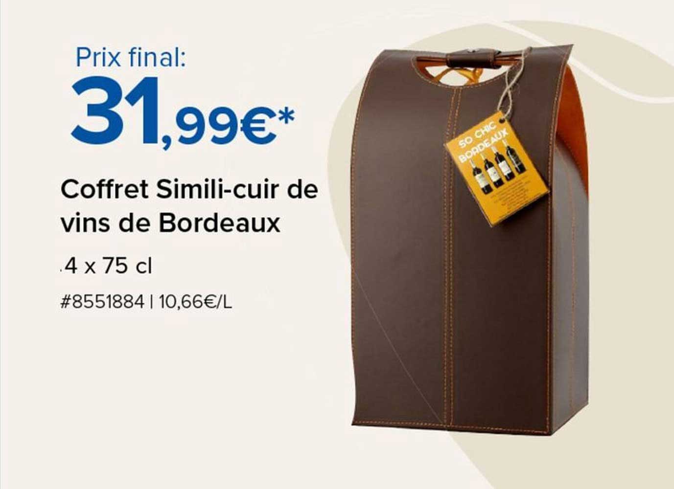 Coffret Simili-cuir de vins de Bordeaux