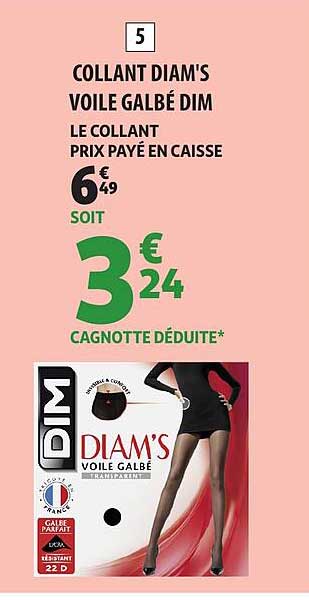 COLLANT DIAM'S VOILE GALBÉ DIM