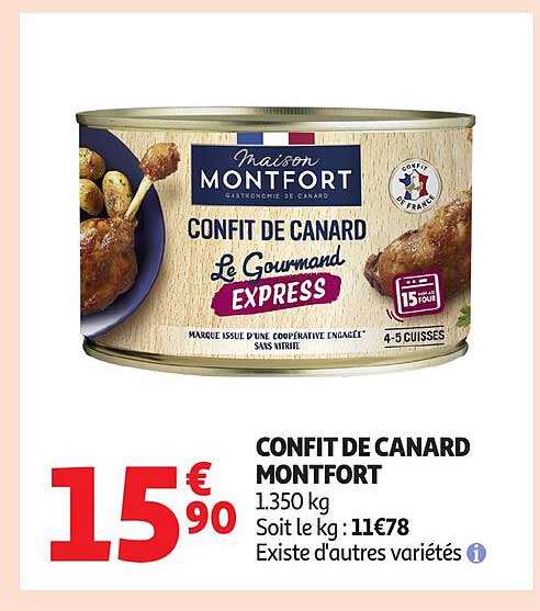 CONFIT DE CANARD MONTFORT