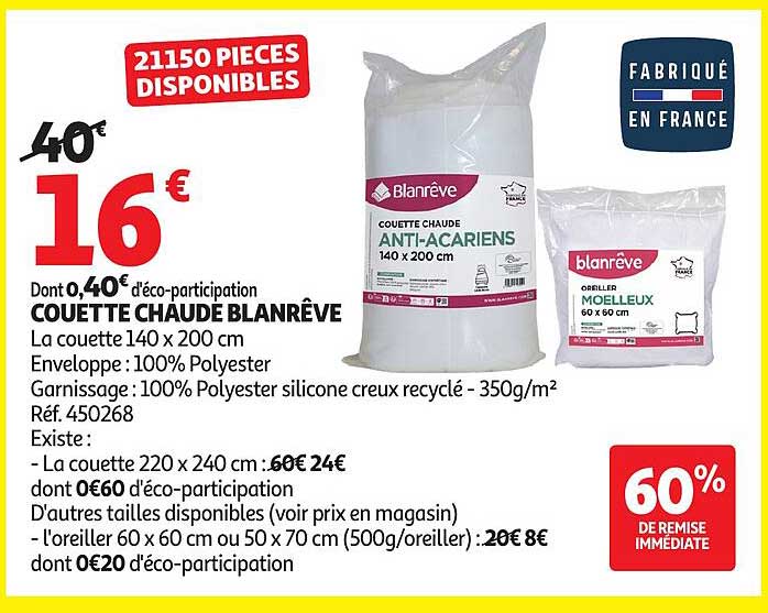 COUETTE CHAUDE BLANRÊVE