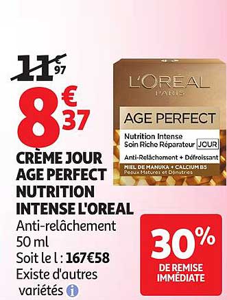 CRÈME JOUR AGE PERFECT NUTRITION INTENSE L'OREAL