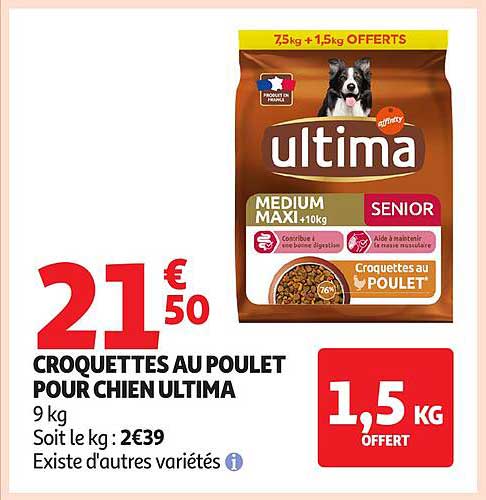 CROQUETTES AU POULET POUR CHIEN ULTIMA