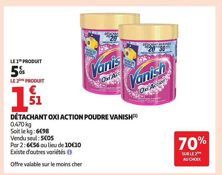 Détachant Oxi Action Poudre Vanish