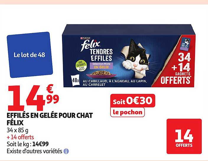 EFFILÉS EN GELÉE POUR CHAT FÉLIX