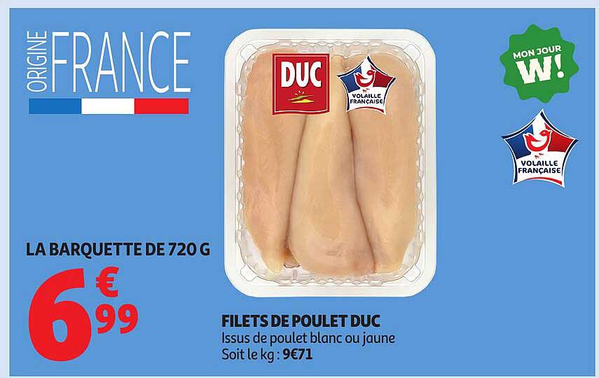 Filets de poulet DUC