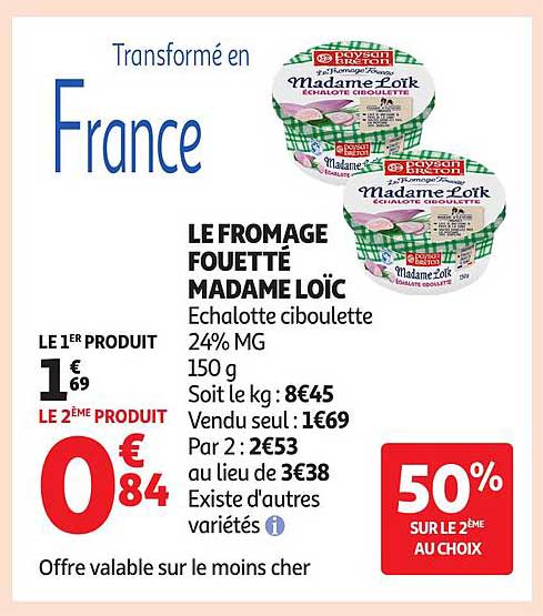 LE FROMAGE FOUETTÉ MADAME LOÏC