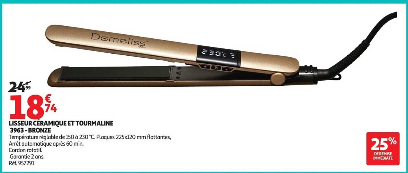 LISSEUR CÉRAMIQUE ET TOURMALINE 3963 - BRONZE