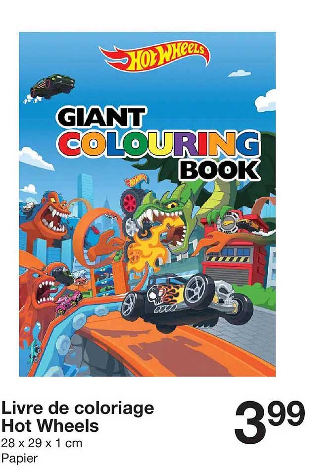 Livre de coloriage Hot Wheels