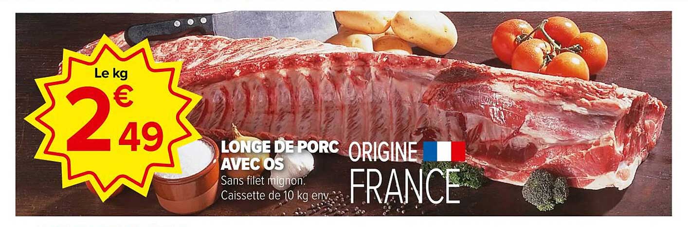 LONGE DE PORC AVEC OS