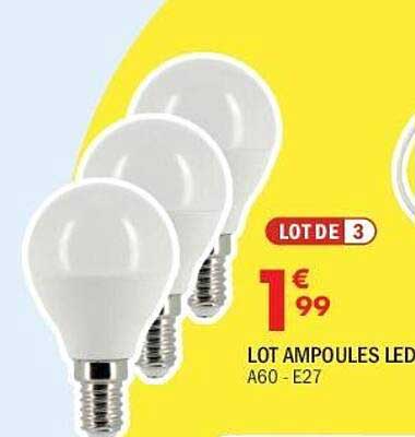 LOT AMPOULES LED A60 - E27