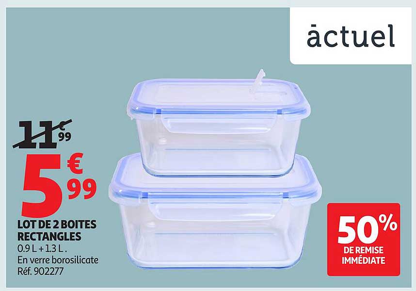 LOT DE 2 BOITES RECTANGLES