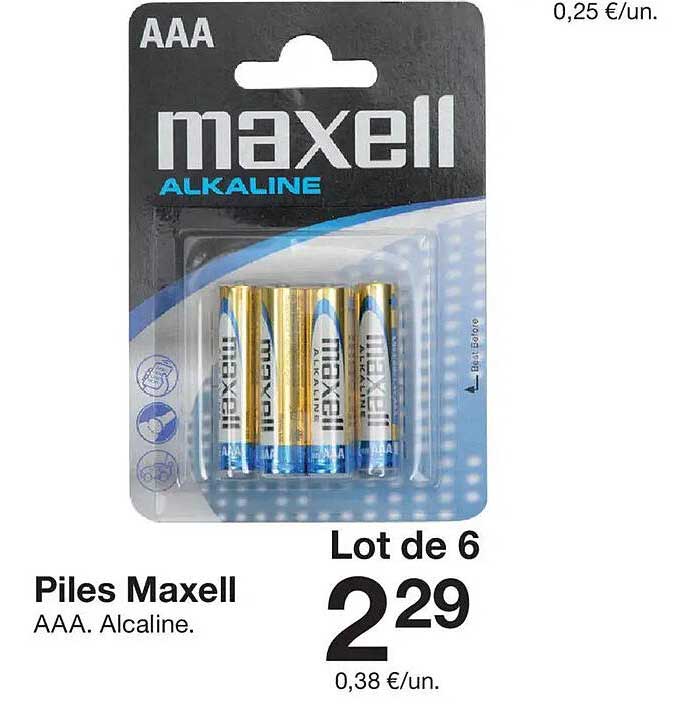 Lot de 6 Piles Maxell