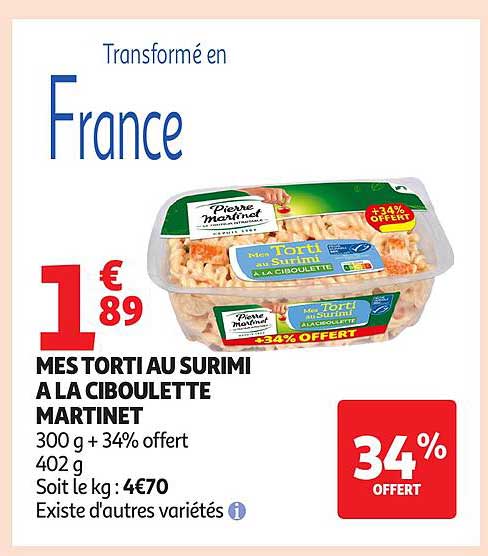 MES TORTI AU SURIMI À LA CIBOULETTE MARTINET