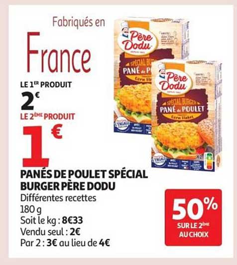 PANÉS DE POULET SPÉCIAL BURGER PÈRE DODU