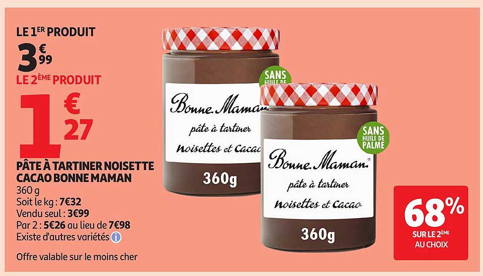 PÂTE À TARTINER NOISETTE CACAO BONNE MAMAN