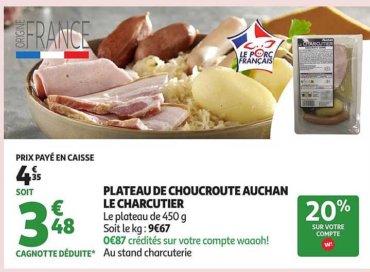 PLATEAU DE CHOUCROUTE AUCHAN LE CHARCUTIER