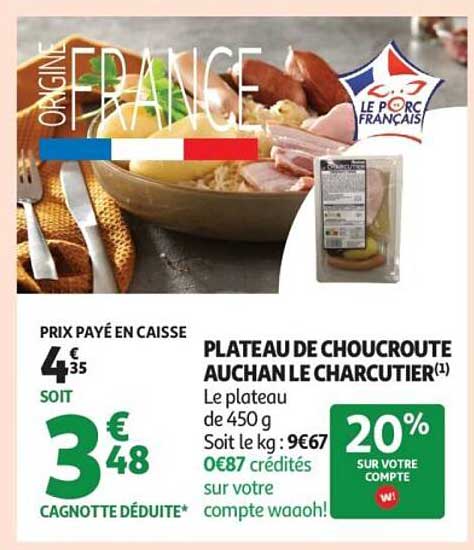 PLATEAU DE CHOUCROUTE AUCHAN LE CHARCUTIER