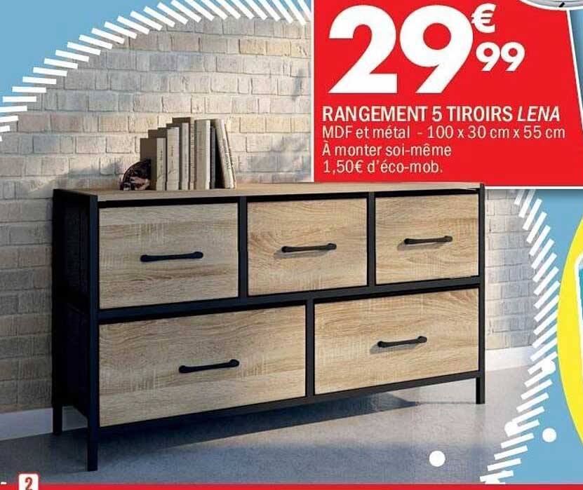 RANGEMENT 5 TIROIRS LENA