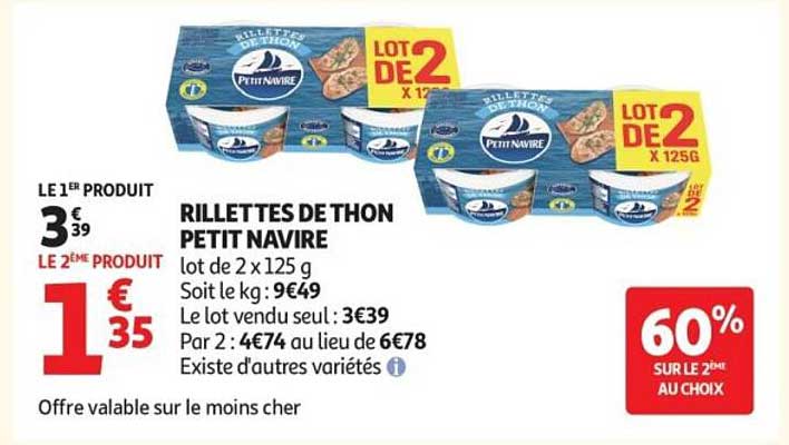 RILLETTES DE THON PETIT NAVIRE