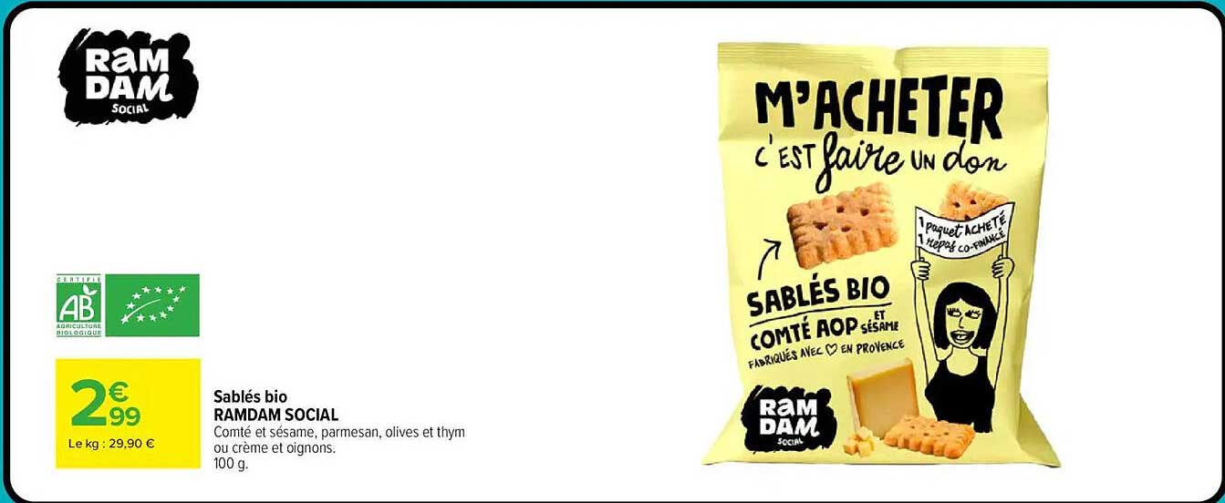 Sablés bio RAMDAM SOCIAL