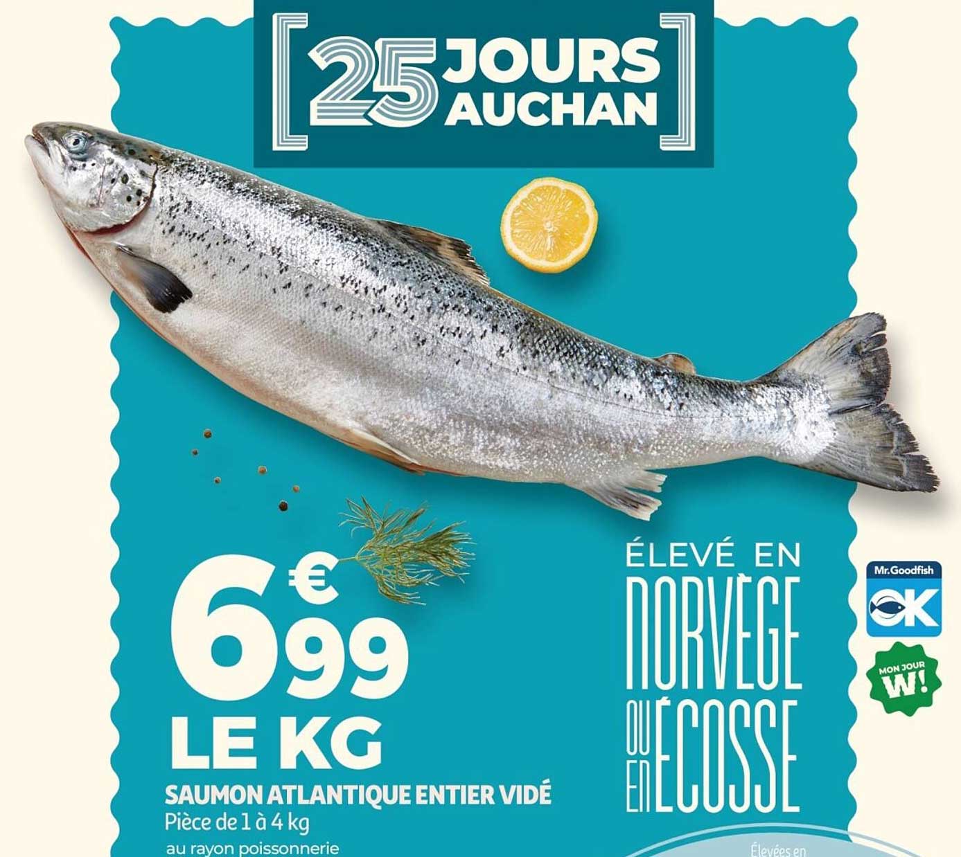 SAUMON ATLANTIQUE ENTIÈR VIDÉ