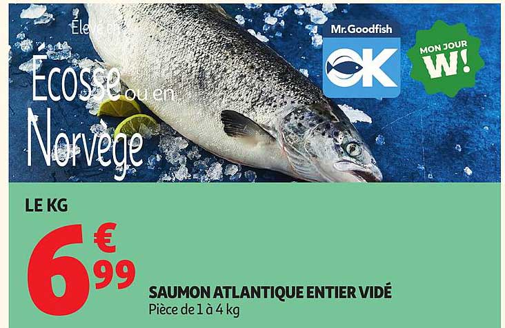 SAUMON ATLANTIQUE ENTIER VIDÉ