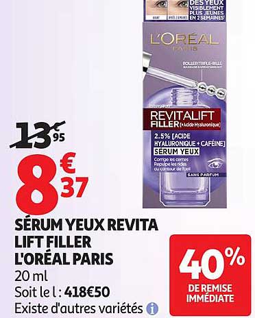 SÉRUM YEUX REVITA LIFT FILLER L'ORÉAL PARIS