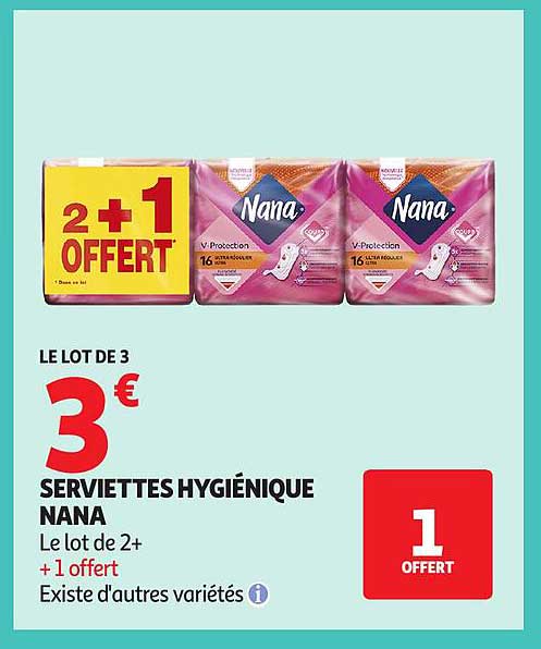 SERVIETTES HYGIÉNIQUE NANA
