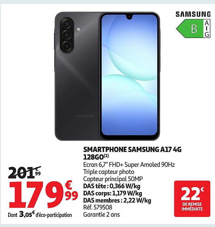 SMARTPHONE SAMSUNG A17 4G 128GO