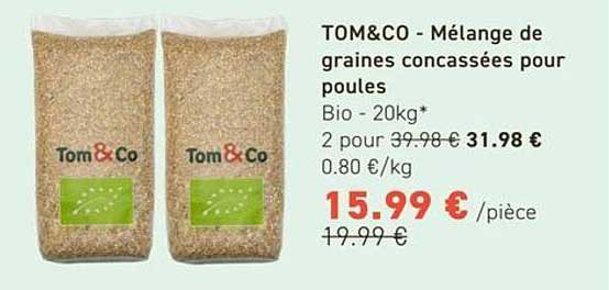 TOM&CO - Mélange de graines concassées pour poules
